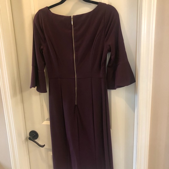 White House Black Market size 4 maroon dress - Picture 2 of 5